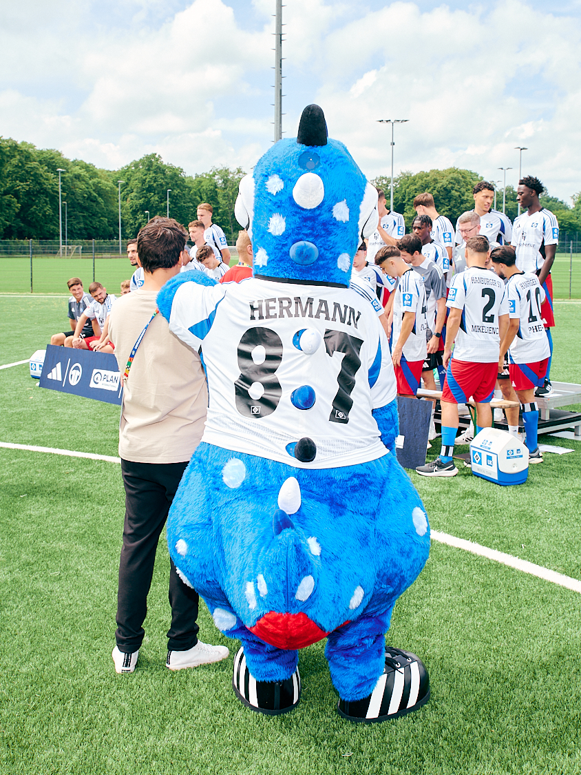 Fussball Mannschaft HSV Maskottchen 